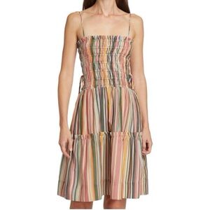 HANNAH ARTWEAR Campbell Silk Blend Stripe Dress Size 1 US 6 Bohemian Colorful